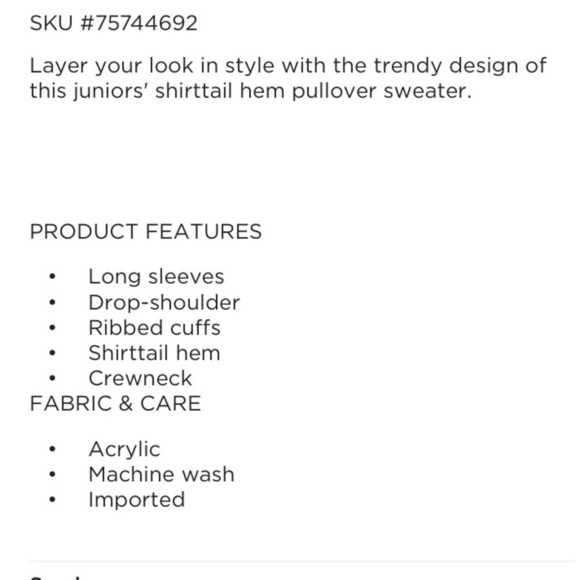 SO XXL cream brown gray pullover sweater with rounded hem - Picture 13 of 14